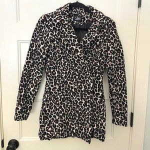 * ANTHROPOLOGIE * Luii animal print coat size S